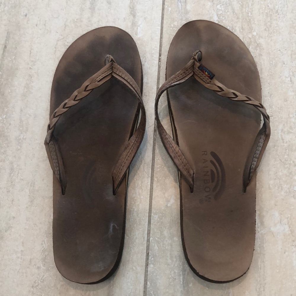 Rainbow Leather Sandals